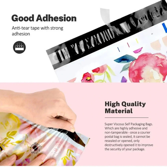 100 Pack Poly Mailers 10x13, Cute Packaging Envelope Mailers Polymailers Pack - Picture 4 of 6